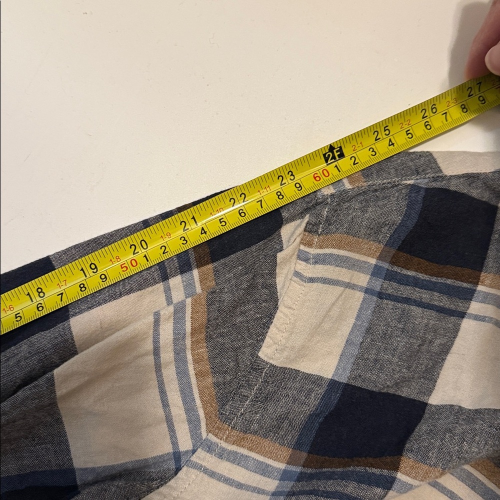 Pendleton Linen Blend Plaid Button Down Long Slee… - image 6